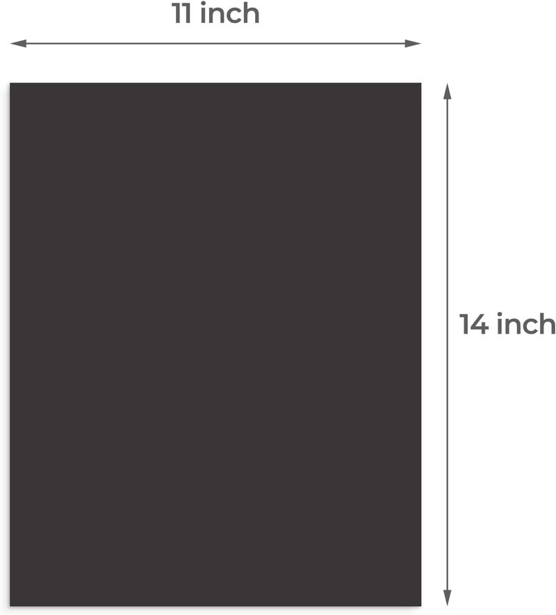 Frametory , Pack of 12 11x14 Uncut Mat Boards, Acid-Free Picture Backing Boards for Frames, Photos, Crafts (Black) - Image 2